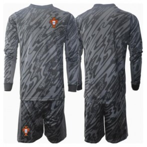 Portugalsko Brankářské Dětské Venkovní dres komplet ME 2024 Dlouhý Rukáv (+ trenýrky)